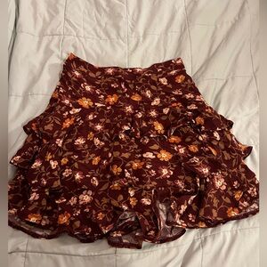 American Eagle Floral Tiered skirt